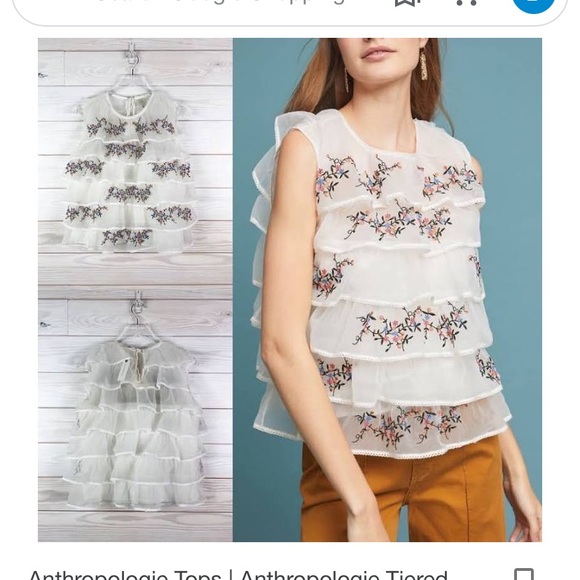 Anthropologie Tiered Blouse with Ruffles! - Picture 4 of 7